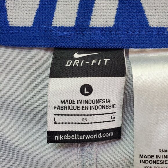 NIKE Dri-Fit SZ L Men's Swingman Sports Baseball Pants Gray/Blue Piping stripe - Picture 10 of 13